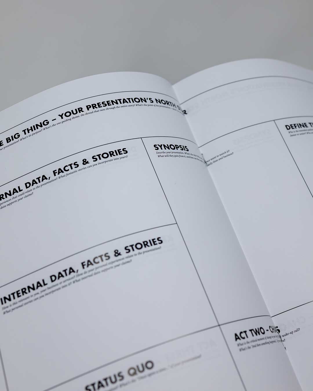 Presentation mentorship and speaker training begins with The Work—the Speakery Presentation Canvas —developed by Marcus John Henry Brown